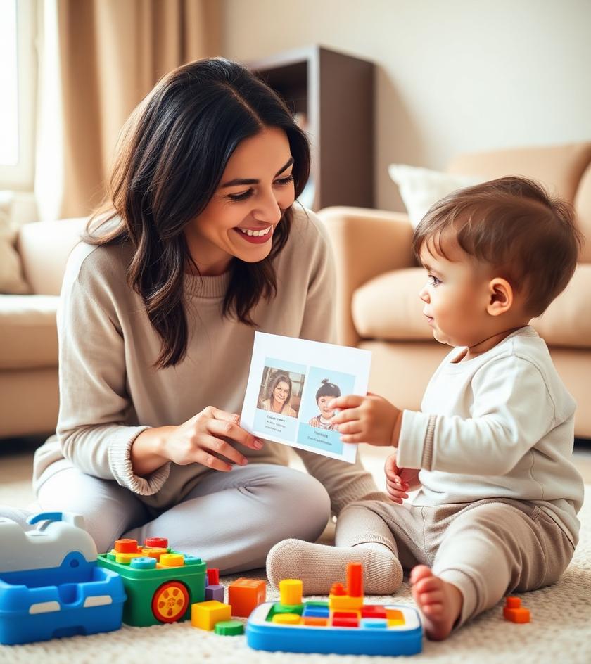 A Hannah's Gift clinician working with a child during an in-home session